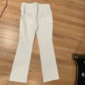 White House Black Market White Stretch Flare Trouser Pants